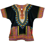 Unisex African Dashiki Cotton Shirt Tribal Traditional Print Hippie