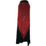 Exotic Sequin Crochet Net Triangle Shawl Wrap Belly Dance Hip Scarf