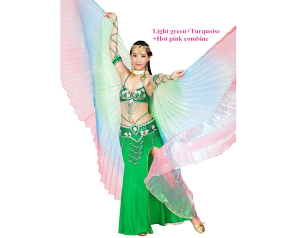 Rainbow Tie Dye Isis Wings Belly Dance Halloween Costumes Rainbow Tie Dye Isis Wings Belly Dance Halloween Costumes