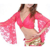Tribal Belly Dance Lace Butterfly Sleeve Wrap Halter Top