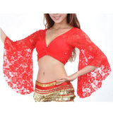 Tribal Belly Dance Lace Butterfly Sleeve Wrap Halter Top