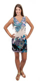 Paisley Floral Short Sleeveless Dress