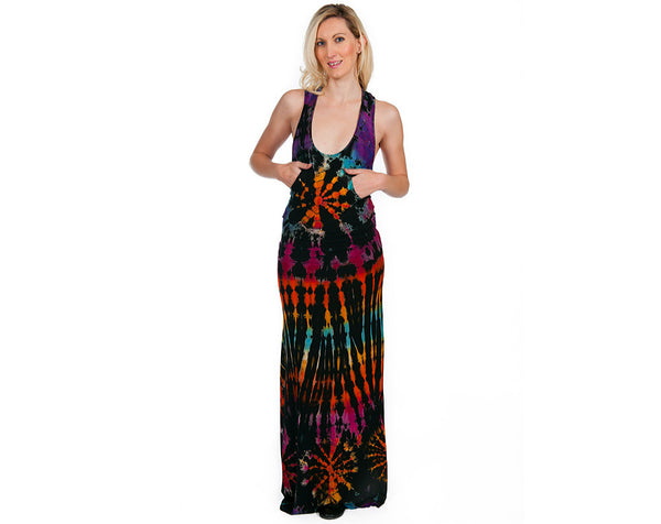 Hoodie Backless Tie Dye Ladies Maxi Dress – Jon's Imports Inc
