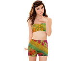 Tie-Dyes Yoga Mini Tube Top & Shorts Combo