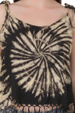 Women's Tie Dye Spaghetti Strap Tank Top with Fringes