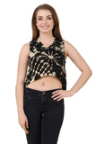 Tie Dye Sleeveless Back Cut Short Tank Top