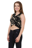 Tie Dye Sleeveless Back Cut Short Tank Top