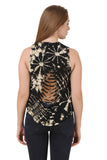 Tie Dye Sleeveless Back Cut Short Tank Top