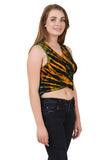 Tie Dye Sleeveless Back Cut Short Tank Top