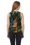 Tie Dye Sleeveless Back Cut Short Tank Top