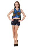 Tie Dye Sleeveless Back Cut Short Tank Top