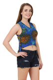 Tie Dye Sleeveless Back Cut Short Tank Top