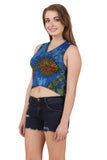 Tie Dye Sleeveless Back Cut Short Tank Top