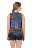 Tie Dye Sleeveless Back Cut Short Tank Top