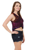 Tie Dye Sleeveless Back Cut Short Tank Top