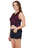 Tie Dye Sleeveless Back Cut Short Tank Top