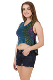 Tie Dye Sleeveless Back Cut Short Tank Top