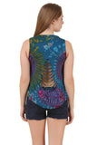 Tie Dye Sleeveless Back Cut Short Tank Top