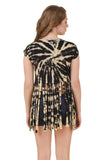 Women's Custom Tie Dye, Fringe Dress, Round neck