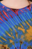 Women's Custom Tie Dye, Fringe Dress, Round neck