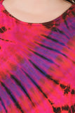 Women's Custom Tie Dye, Fringe Dress, Round neck
