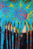 Women's Custom Tie Dye, Fringe Dress, Round neck
