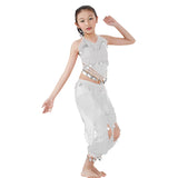 Copy of Kids Professional Belly Dance Genie Costume Set with Silver Coins
