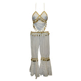 Copy of Kids Professional Belly Dance Genie Costume with Gold Sequin and Coins
