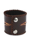 Hippie Style leather Bracelet in Third eye design with turquoise accent