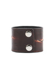 Punk Rock fashion Leather cuffs with dual flame pattern