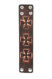 Punk fashion Geniune Leather Cuff Bracelet with Victorian Cross Design