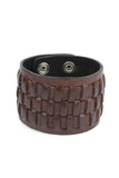 Retro fashion Geniune Leather Wristband with braided pattern
