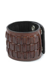 Retro fashion Geniune Leather Wristband with braided pattern