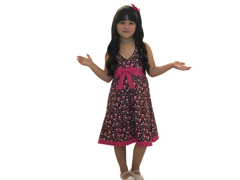 Little Gugu Kids Girls - Pink Floral Dress