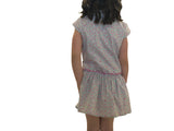 Little Gugu Kids Girls - light blue & pink dress
