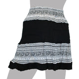 Mojeska Women's Multi Exotic Pattern Crinkle Mini Skirt Beach Summer Casual Wear