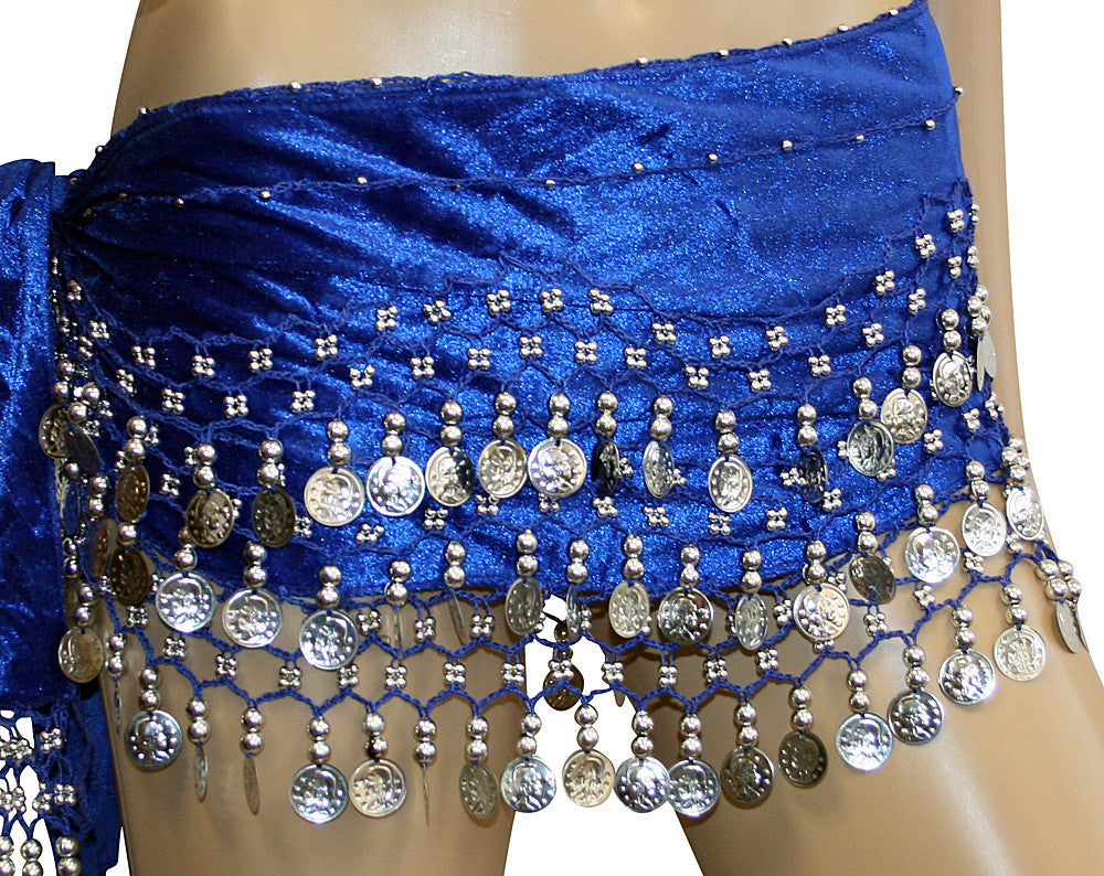 Coin Belly Dance Hip Scarves Costume Sash Skirts with Velvet – Jon's ...