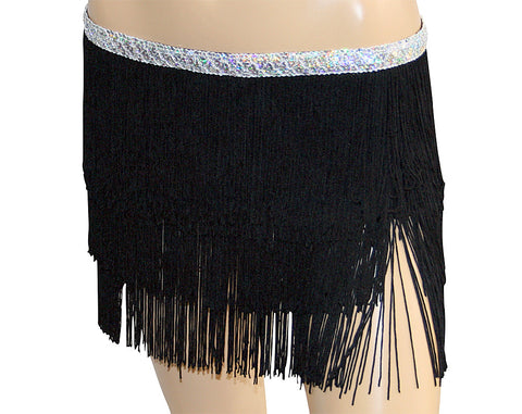 Belly Dance Crochet Hip Scarf Sash with Gold Coins
