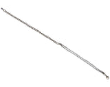 Silver Anklet with Clear Gems