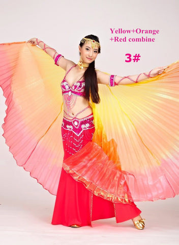 Rainbow Tie Dye Isis Wings Belly Dance Halloween Costumes