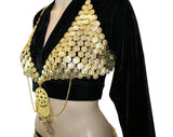 Hip Shakers Sexy Dangling Coin Bra Top Performance Costume