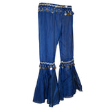 Kids Professional Belly Dance Genie Costume with Silver Sequin and Coins