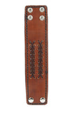 Retro style Fashion Geniune leather Brown Wristband in Braided design