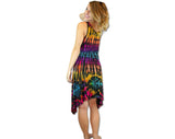 Wholesale Tie Dye Sleeveless Short Maxi Dress