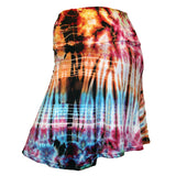 Women's Multi Tie Dye Rayon, Spandex Mini Skirt Strapless Beach Summer Casual Wear